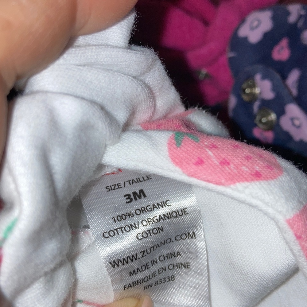 Zutano Pink, Navy Floral, and Strawberry Baby Booties 3 sets lot 3 months - Picture 12 of 12